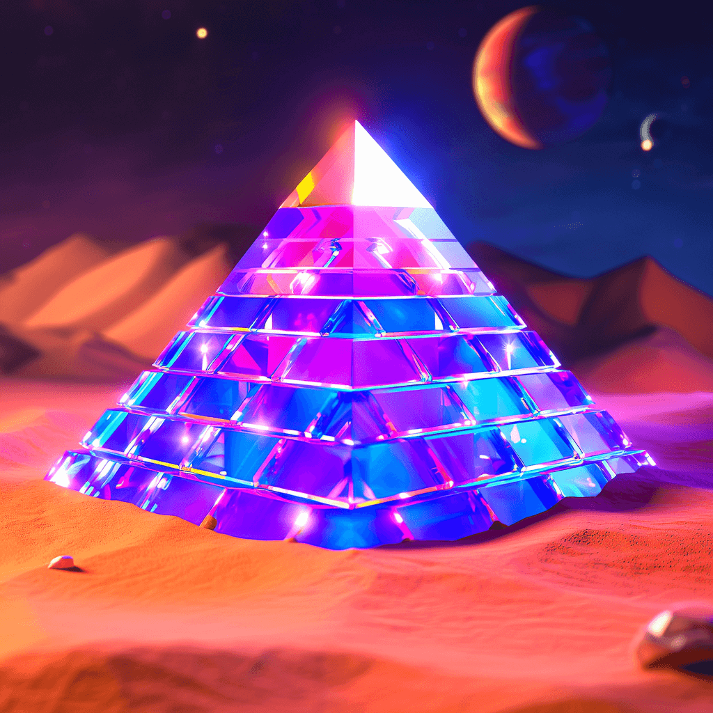 Deep 3D's art works case_crystal pyramid